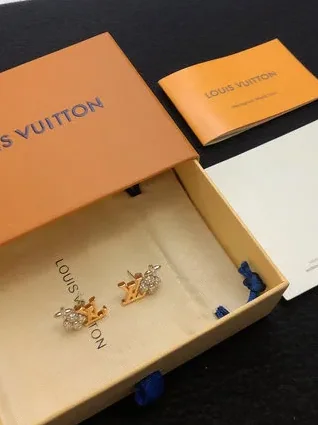 Louis Vuitton Alphabet Earrings Gold Louis Vuitton Alphabet Earrings Gold