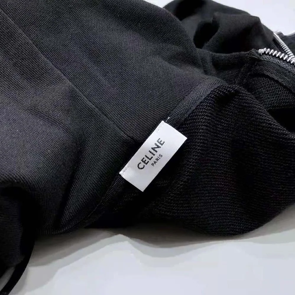 Celine Loose Sweatshirt in Cotton Fleece for Women in Black Celine Loose Sweatshirt in Cotton Fleece for Women in Black