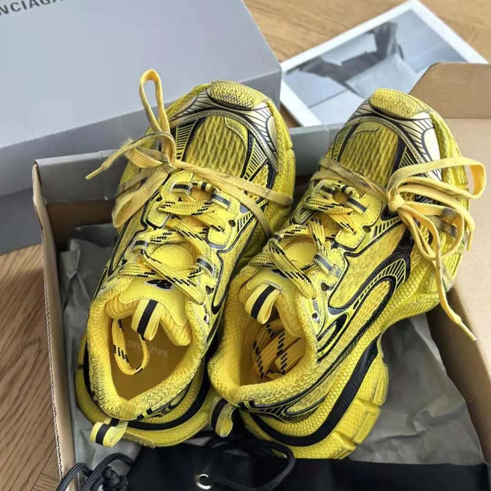 Balenciaga 3XL Sneaker in Yellow and Black Mesh and Polyurethane for Unisex