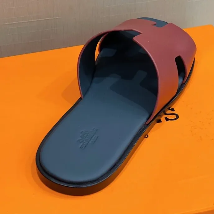 Hermes Izmir Sandals Purple in Dark Blue