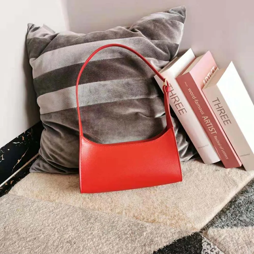 Celine Shoulder Bag Cuir Triomphe in Smooth Calfskin for Women in Red