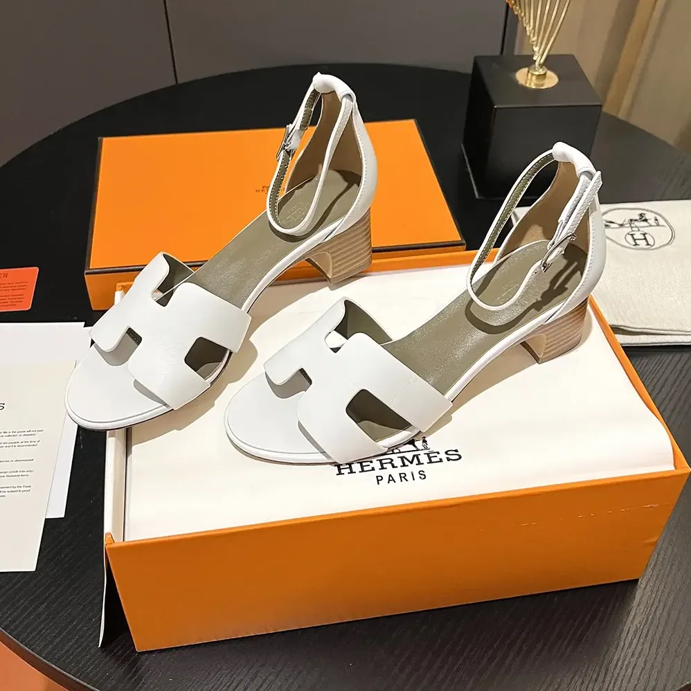 Hermes Encens 50 Sandal-White H221119Z for Women Hermes Encens 50 Sandal-White H221119Z for Women