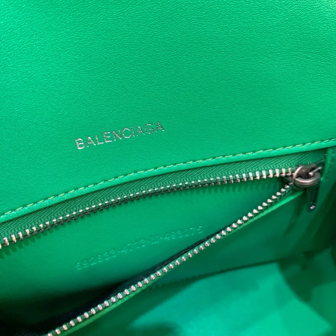Balenciaga Hourglass Small Handbag In Bright Green Balenciaga Hourglass Small Handbag In Bright Green