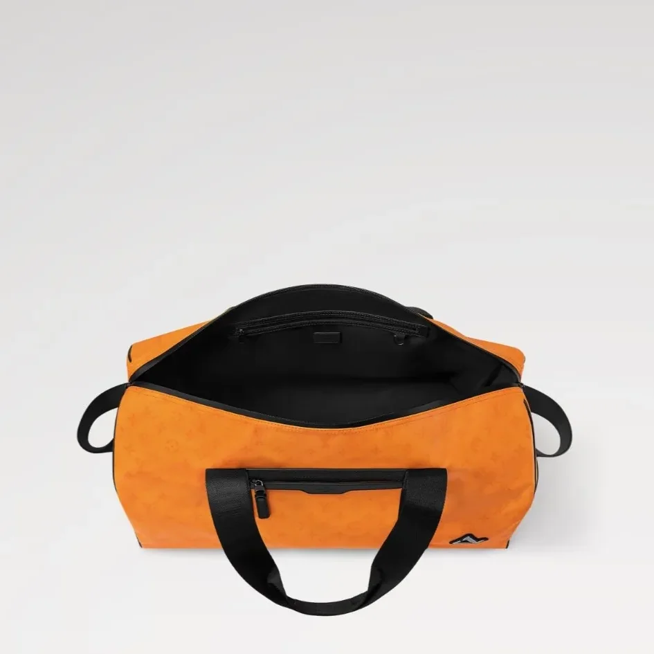 Louis Vuitton Keepall Sport Travel Bag in Orange Black Hardware