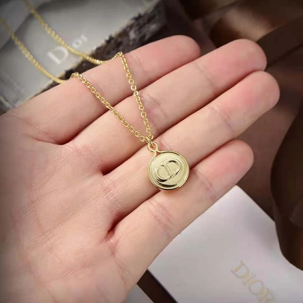 Dior Petit CD Necklace Gold for Women in Finish Metal Dior Petit CD Necklace Gold for Women in Finish Metal