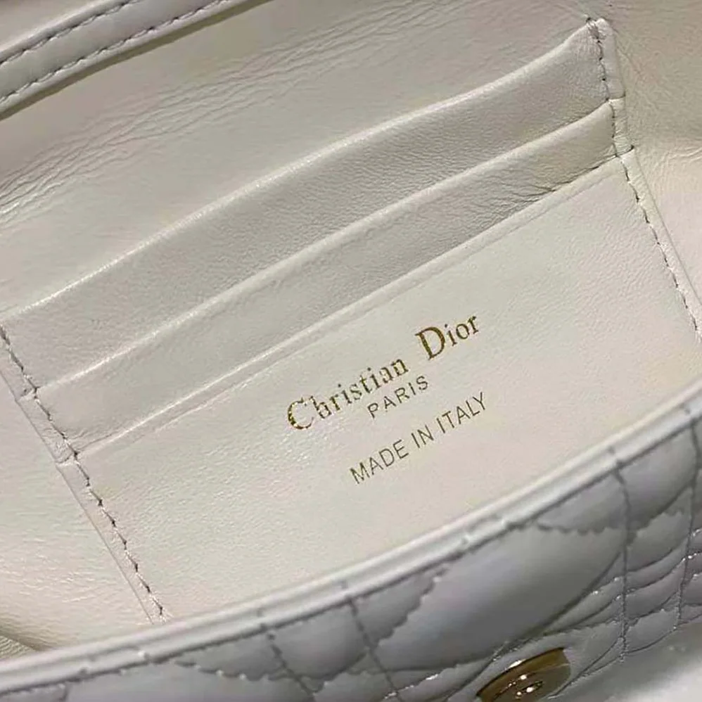 Dior Lady Dior Phone Pouch Latte Cannage Lambskin for Women Dior Lady Dior Phone Pouch Latte Cannage Lambskin for Women