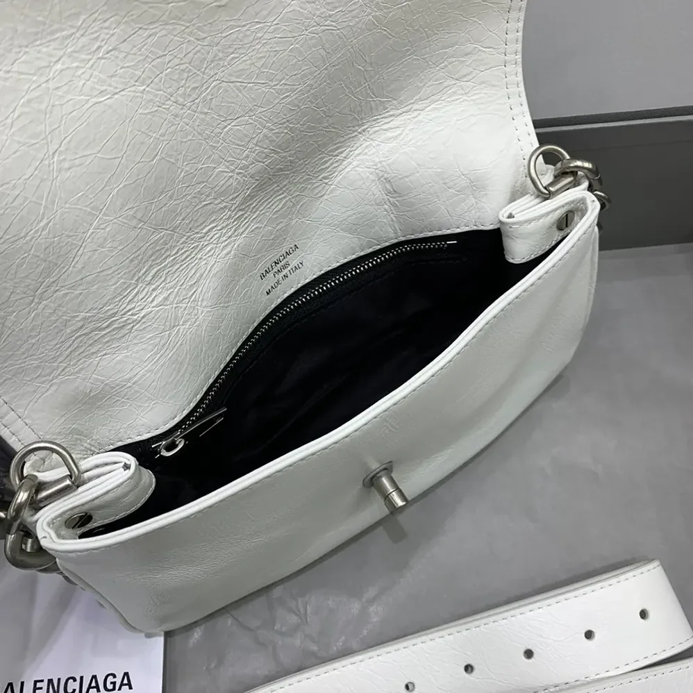 Balenciaga BB Soft Small Flap Bag in Optic White for Women