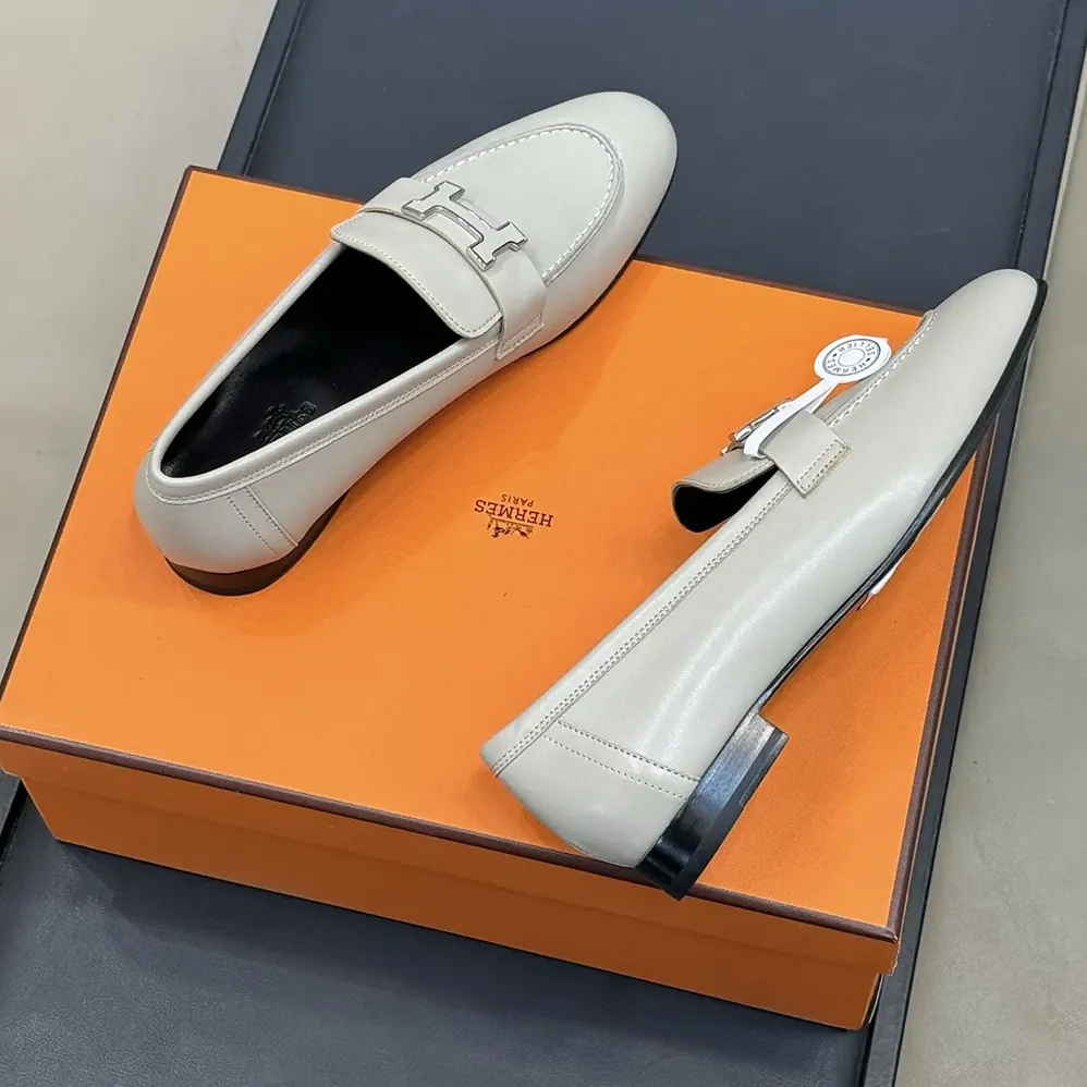 Hermes Paris Loafer in Goatskin for Women in Gray