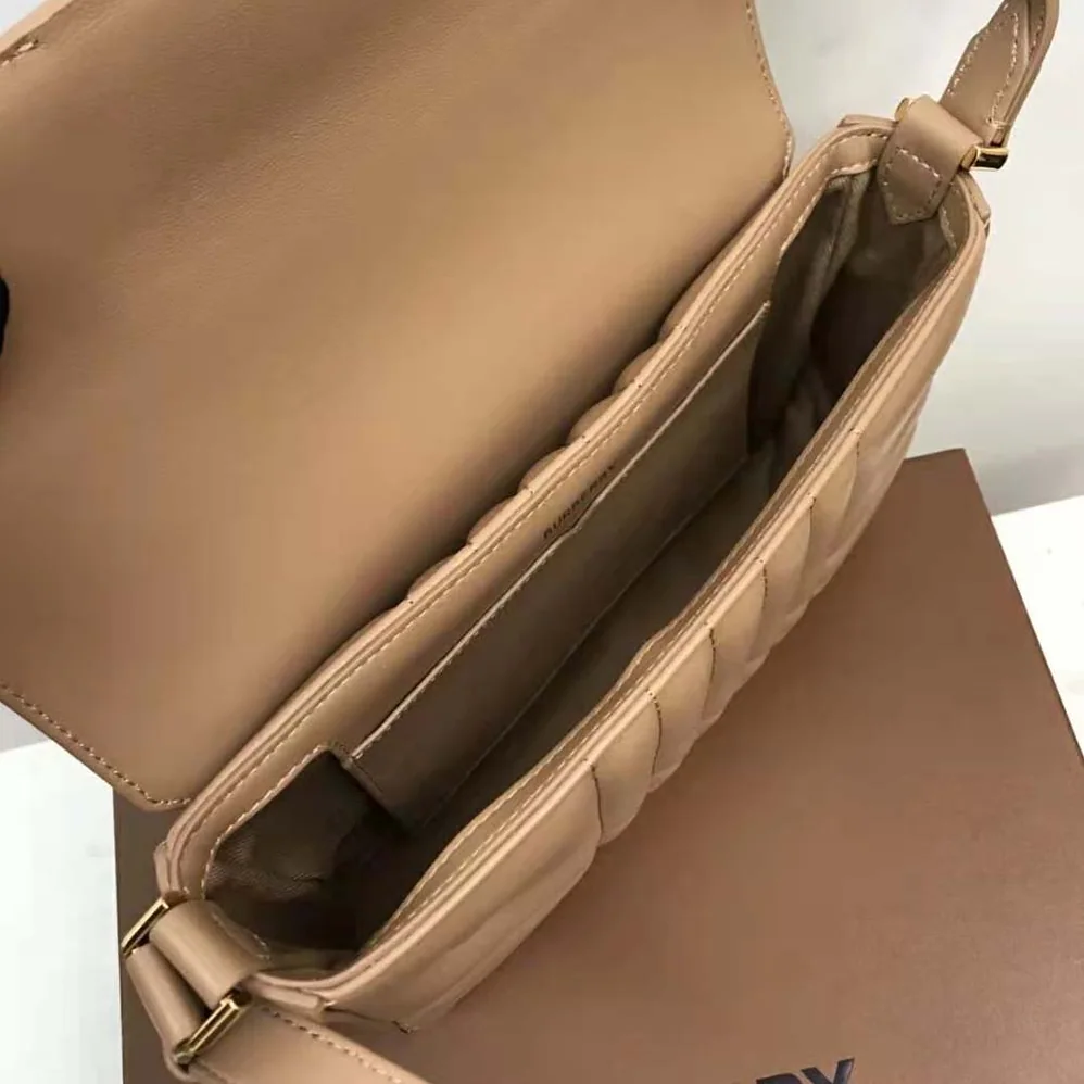 Burberry Quilted Leather Catherine Shoulder Bag for Women in Sandy Burberry Quilted Leather Catherine Shoulder Bag for Women in Sandy