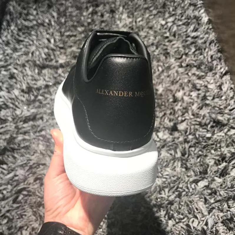 Alexander Mcqueen Oversized Sneaker with Black Matte Calf Leather for Unisex Alexander Mcqueen Oversized Sneaker with Black Matte Calf Leather for Unisex