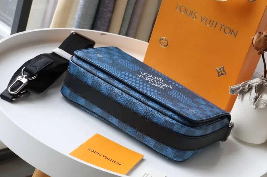 Louis Vuitton Studio Messenger Damier Graphite Blue