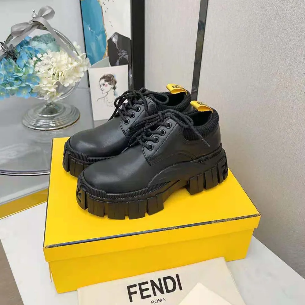 Fendi Force Black Leather Lace for Women in ups Fendi Force Black Leather Lace for Women in ups