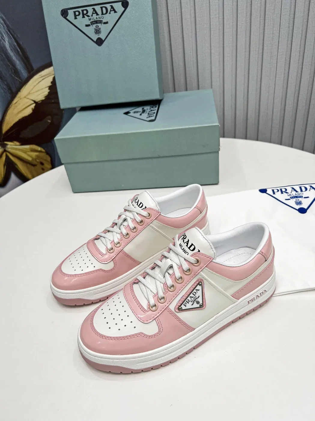 Prada Downtown Sneakers Pink / Prada Downtown Sneakers Pink /