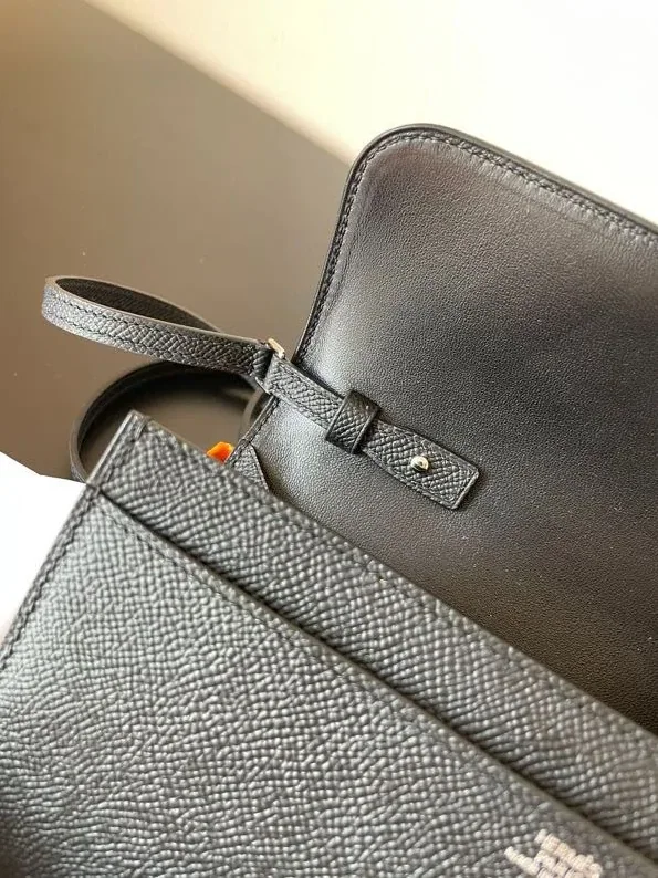 Hermes Constance Togo Long Wallet in Gold Toned Hardware Black Hermes Constance Togo Long Wallet in Gold Toned Hardware Black
