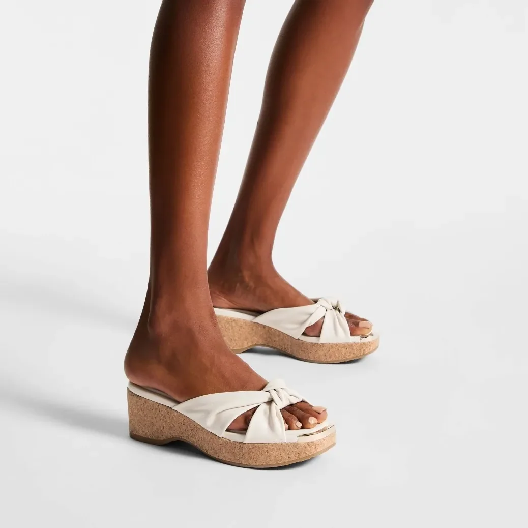 Jimmy Choo Avenue Wedge 50 Latte AVENUEWEDGE50NAP Jimmy Choo Avenue Wedge 50 Latte AVENUEWEDGE50NAP