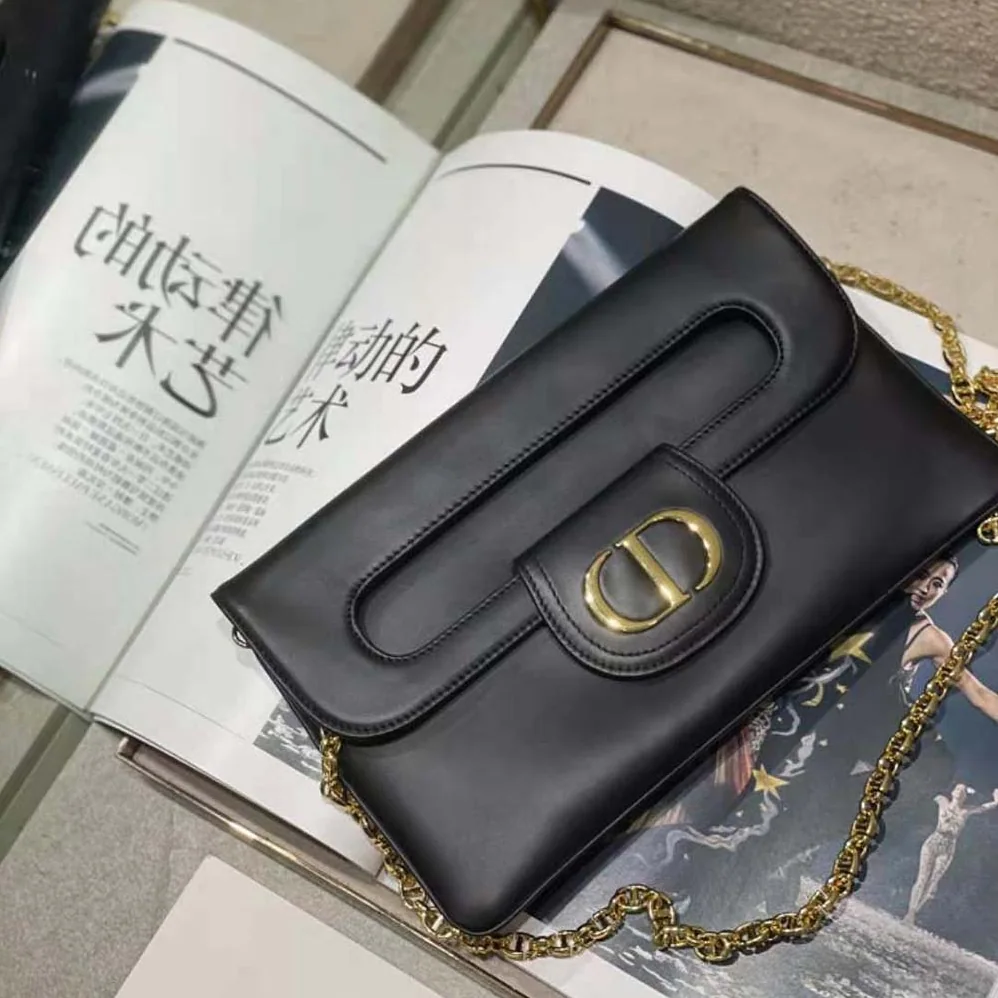 Dior Medium Diordouble Bag Smooth Calfskin for Women in Black