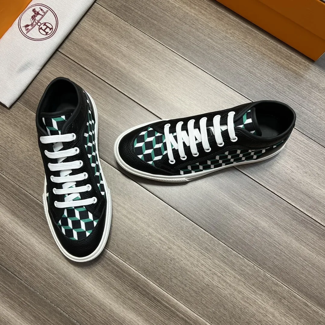 Hermes Enjoy Sneaker Black And Green