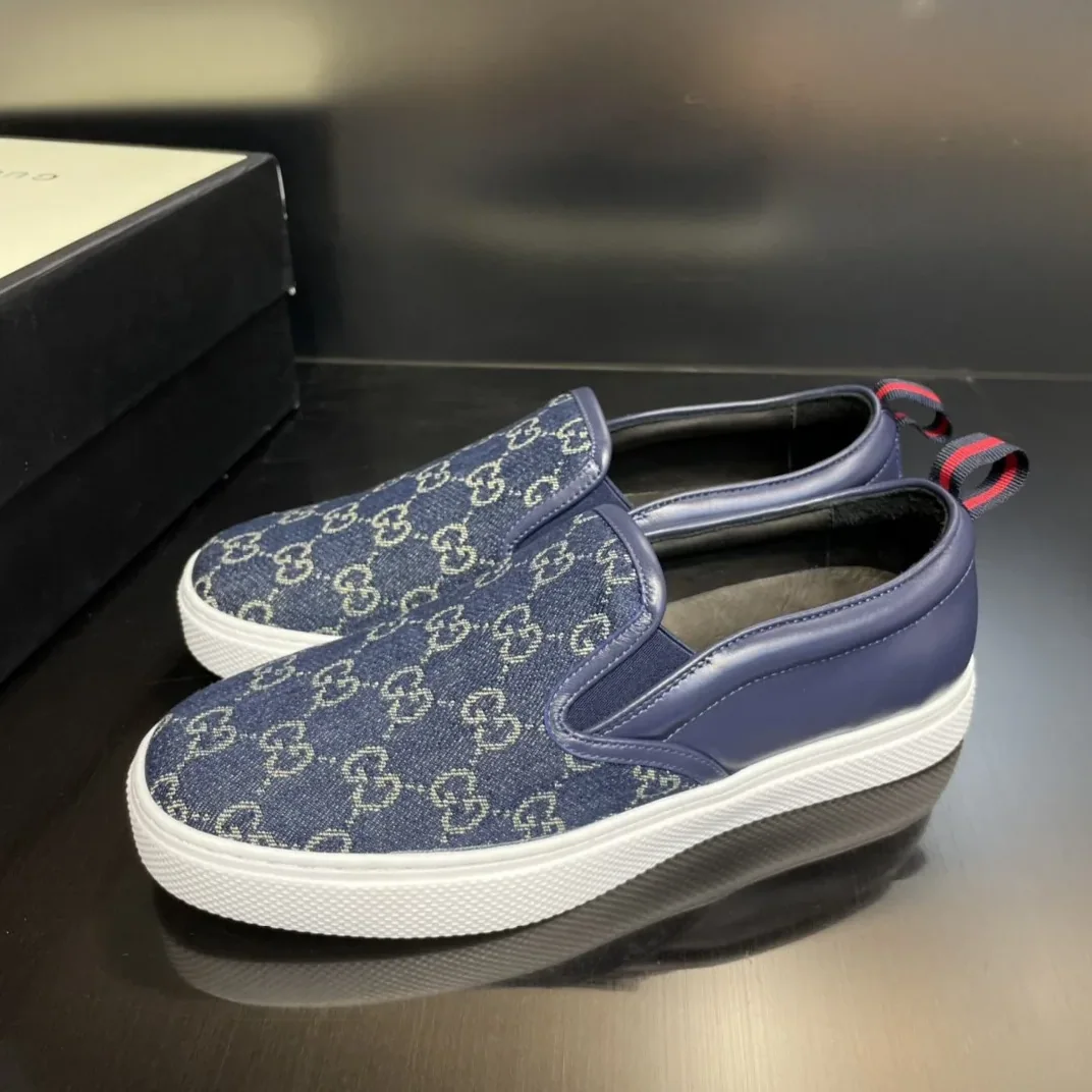 Gucci GG Supreme Slip for Men in on Sneaker Blue Gucci GG Supreme Slip for Men in on Sneaker Blue