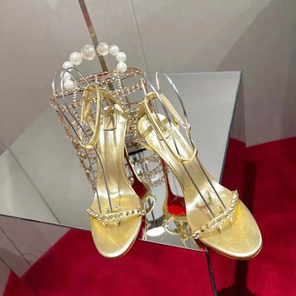 Christian Louboutin So Me 100 mm Heel Height for Women in Gold