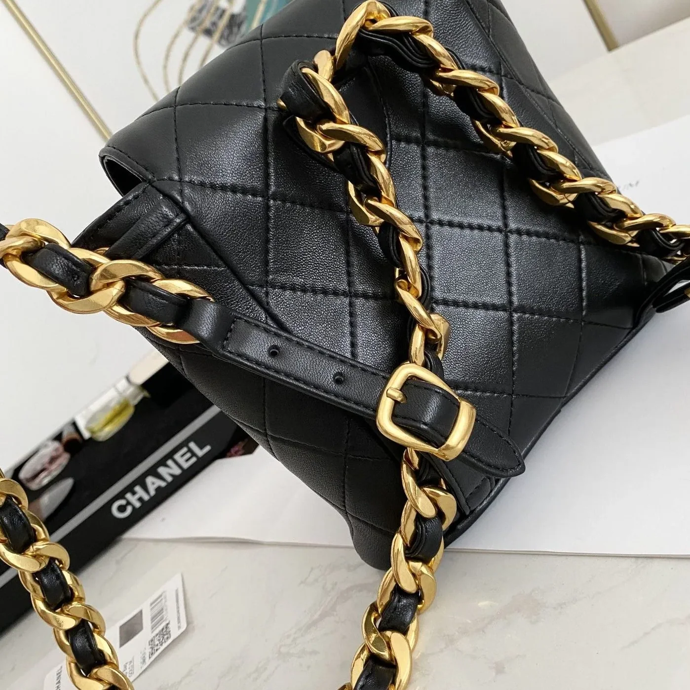 Chanel Small Vintage Duma Backpack Black / Chanel Small Vintage Duma Backpack Black /