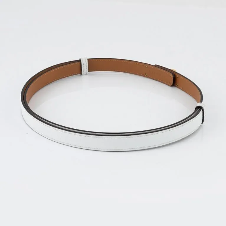 Hermes Kelly 18 Belt Blanc