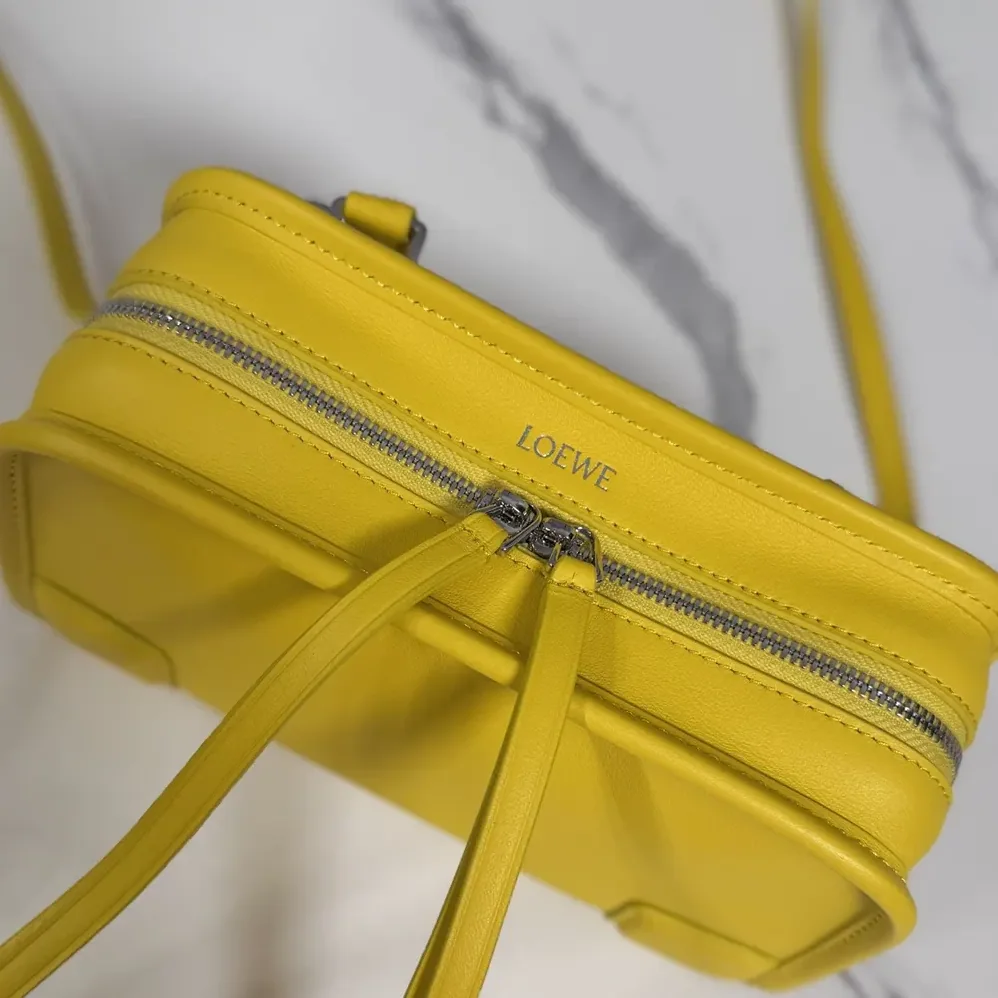 Loewe Mini Amazona 180 Bag in Soft Calfskin for Women in Daisy Yellow