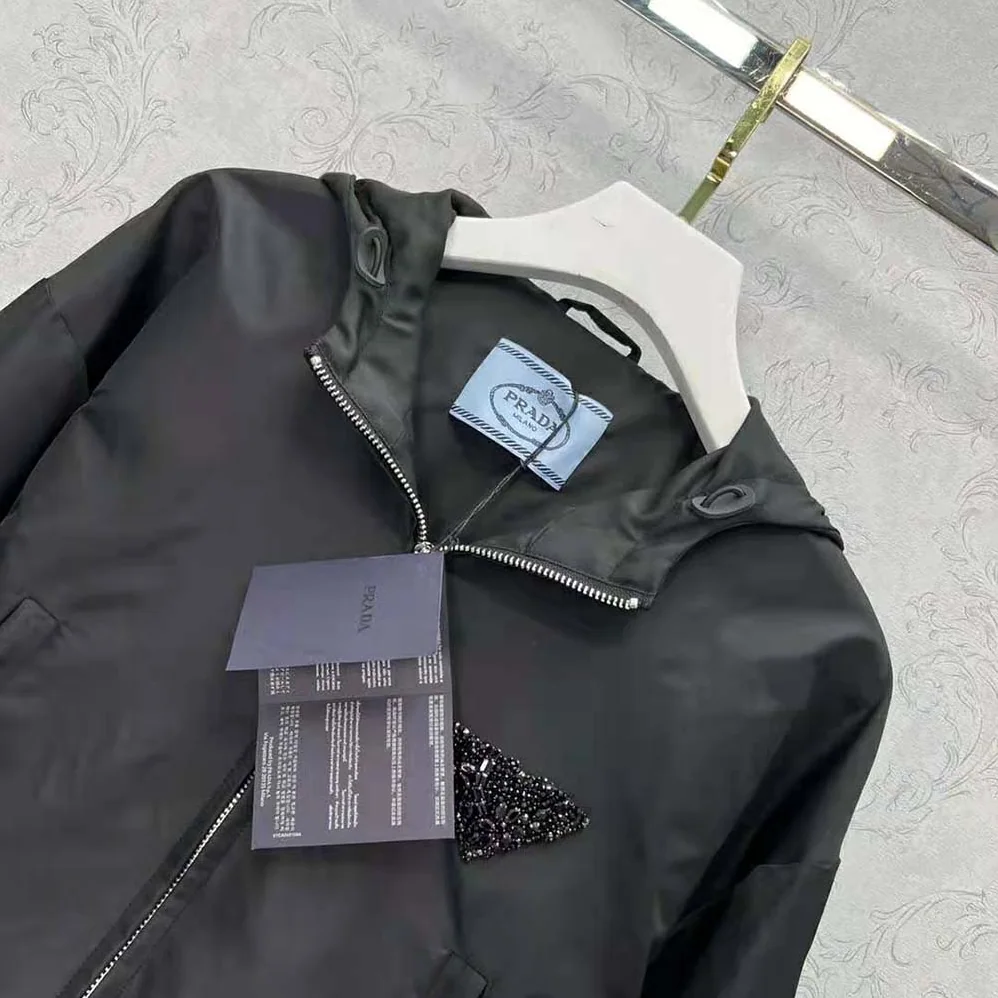 Prada Technical Silk Shirt for Women in Black