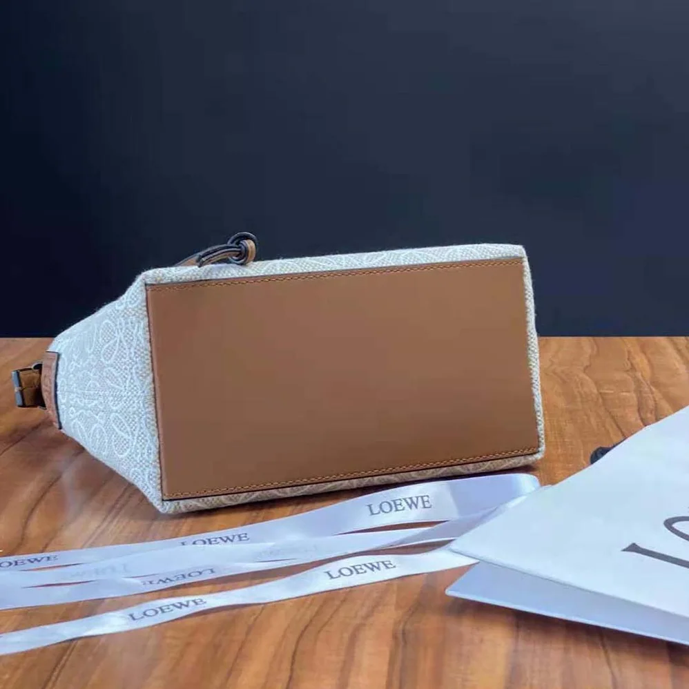 Loewe Small Cubi Bag in Anagram Jacquard and Calfskin for Women Loewe Small Cubi Bag in Anagram Jacquard and Calfskin for Women