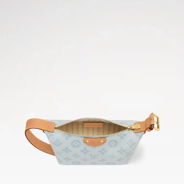 Louis Vuitton Pochette Hills Shoulder Bag / Monogram Origine Bleu Courrier Gold Canvas Gold Hardware