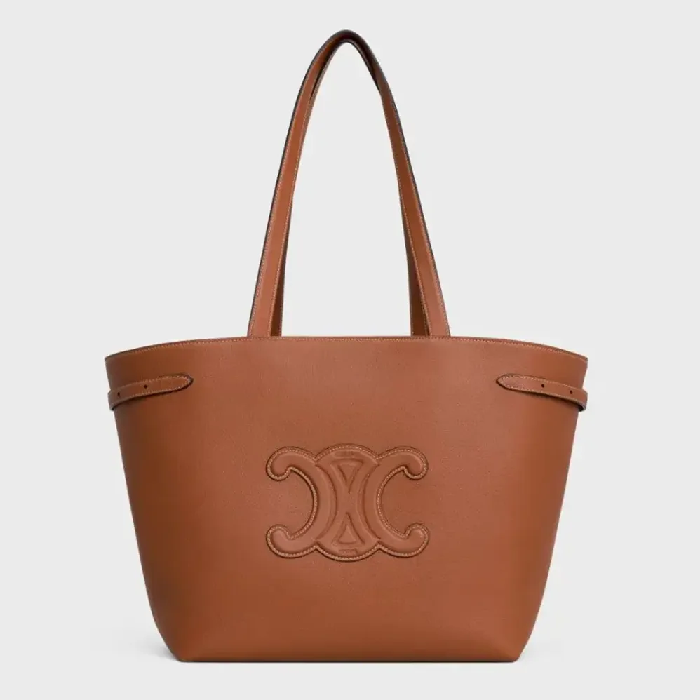 Celine Medium Cabas Anaïs Cuir Triomphe in Grained Calfskin for Women in Tan Celine Medium Cabas Anaïs Cuir Triomphe in Grained Calfskin for Women in Tan