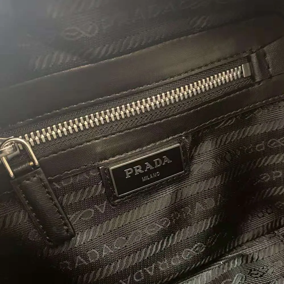 Prada Prada Brique Saffiano Leather Cross-Body Bag for Men in Black