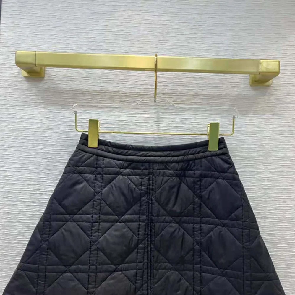 Dior Macrocannage Miniskirt Black Quilted Technical Taffeta for Women Dior Macrocannage Miniskirt Black Quilted Technical Taffeta for Women