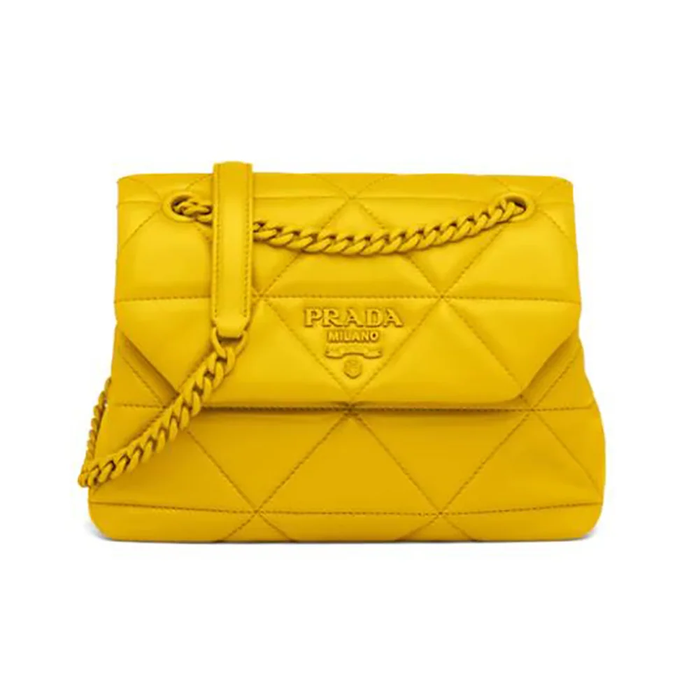 Prada Small Nappa Leather Prada Spectrum Bag for Women in Yellow