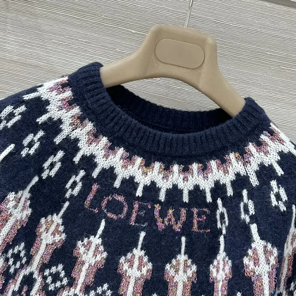 Loewe Sweater in Wool Blend for Men in Navy