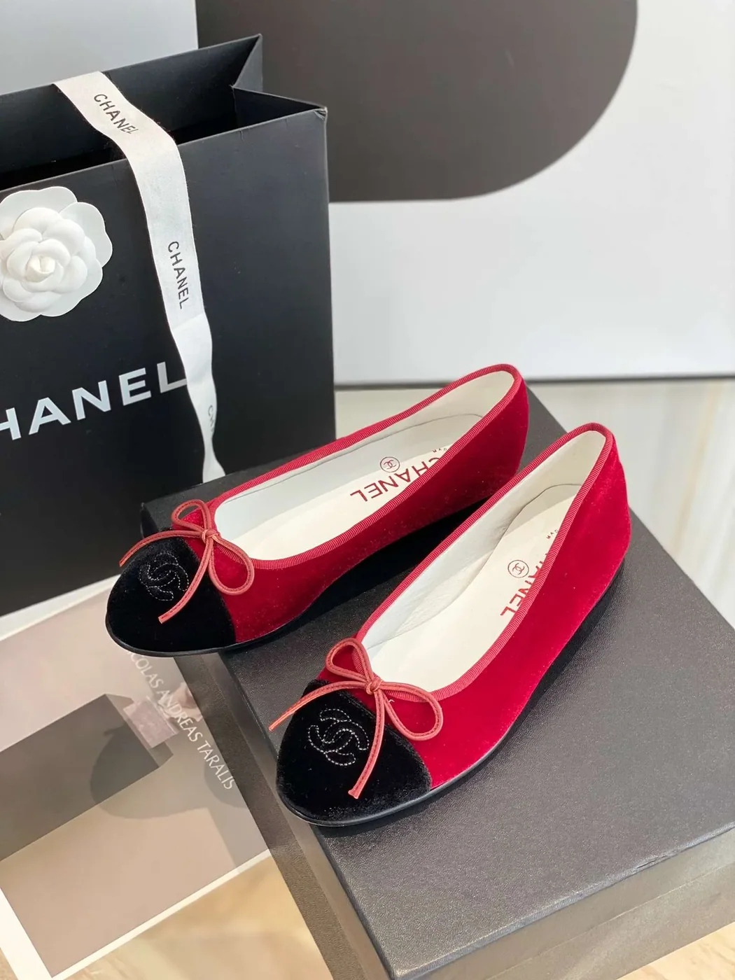 Chanel Ballet Flats Red Chanel Ballet Flats Red