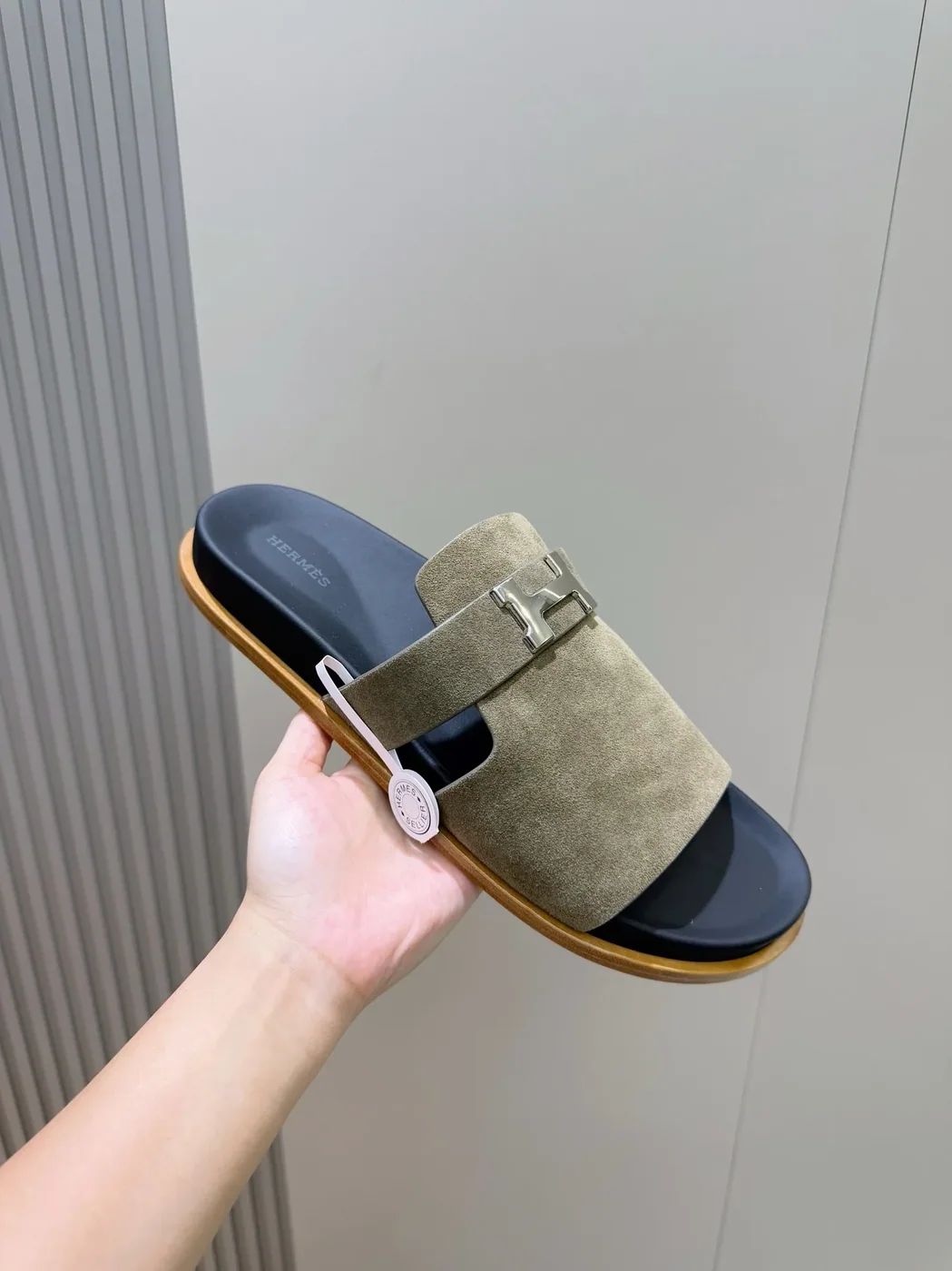 Hermes Jaures Sandals Etoupe Hermes Jaures Sandals Etoupe