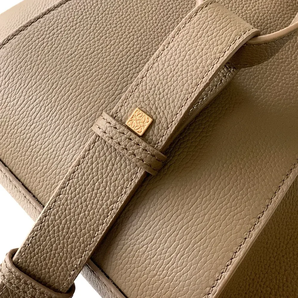 Loewe Compact Hammock Bag in Soft Grained Calfskin for Unisex in Grey Loewe Compact Hammock Bag in Soft Grained Calfskin for Unisex in Grey