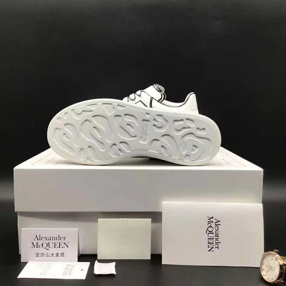 Alexander Mcqueen Oversized Sneaker White Smooth Calfskin Leather for Unisex