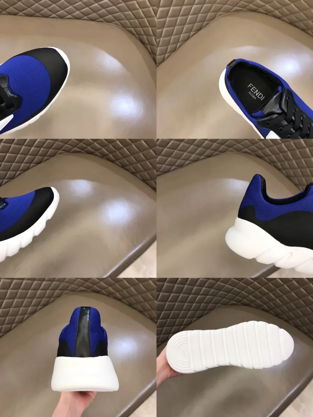 Fendi Force Black in Blue Sneakers