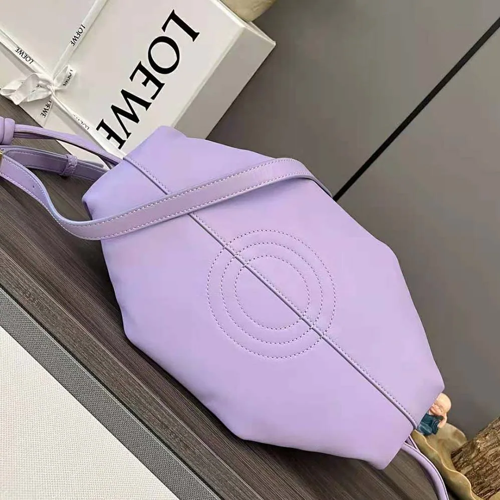 Loewe Small Paseo Bag in Shiny Nappa Calfskin for Women in Purple Loewe Small Paseo Bag in Shiny Nappa Calfskin for Women in Purple