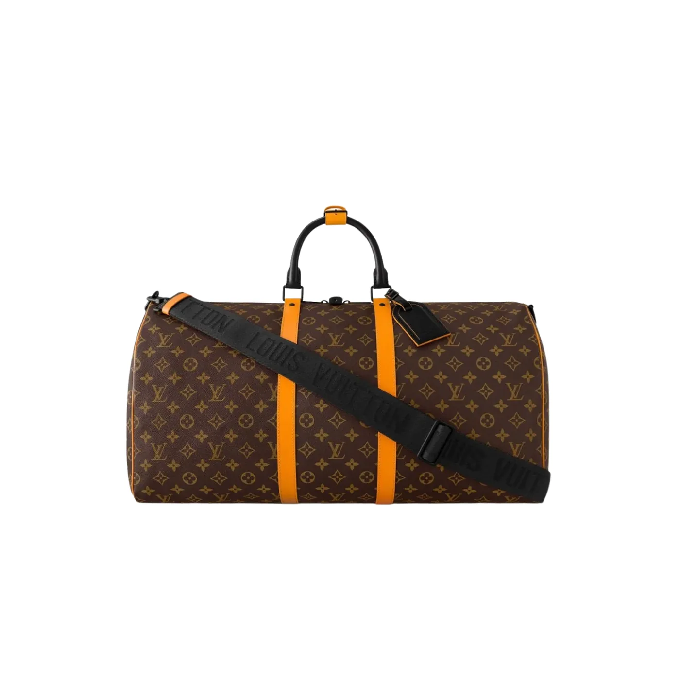 Louis Vuitton Keepall Bandouliere 55 Travel Bag / Brown/ Radiant Sun Monogram Black Hardware Louis Vuitton Keepall Bandouliere 55 Travel Bag / Brown/ Radiant Sun Monogram Black Hardware