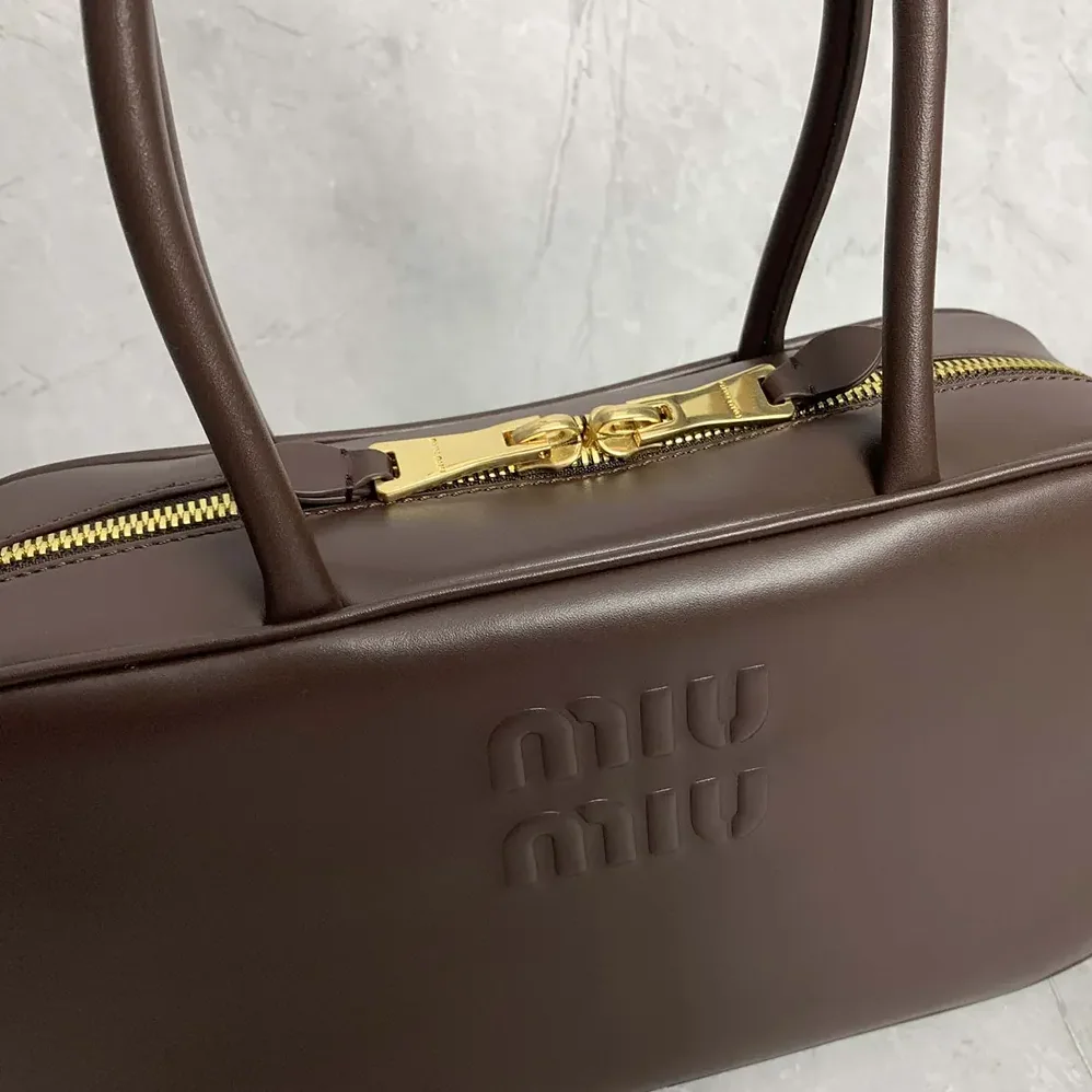 Miu Miu Beau Leather Top-handle Bag for Women in Briarwood