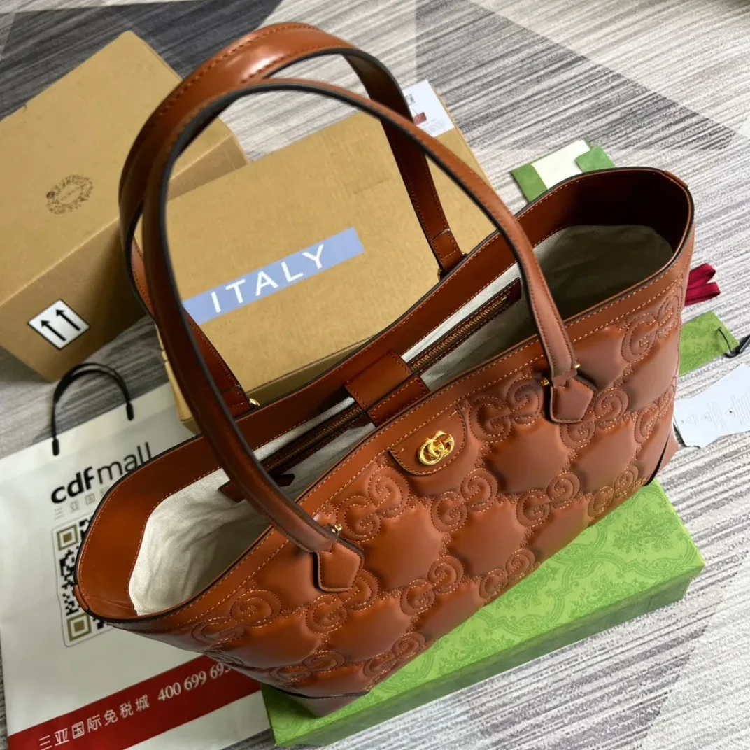 Gucci GG Medium Tote Brown Gucci GG Medium Tote Brown