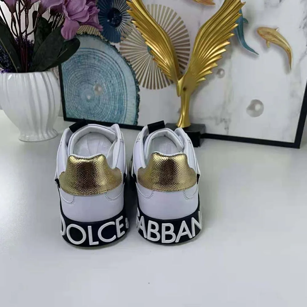 Dolce Gabbana D&G Calfskin 2.Zero Custom Sneakers with Contrasting Details for Women in Black Dolce Gabbana D&G Calfskin 2.Zero Custom Sneakers with Contrasting Details for Women in Black