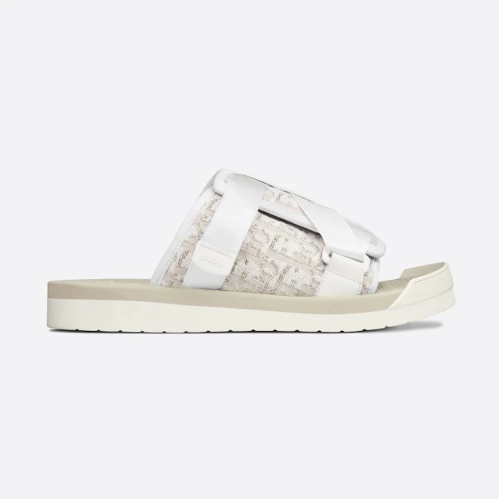 Dior Alpha Sandal Off for Women in White Dior Oblique Jacquard Dior Alpha Sandal Off for Women in White Dior Oblique Jacquard