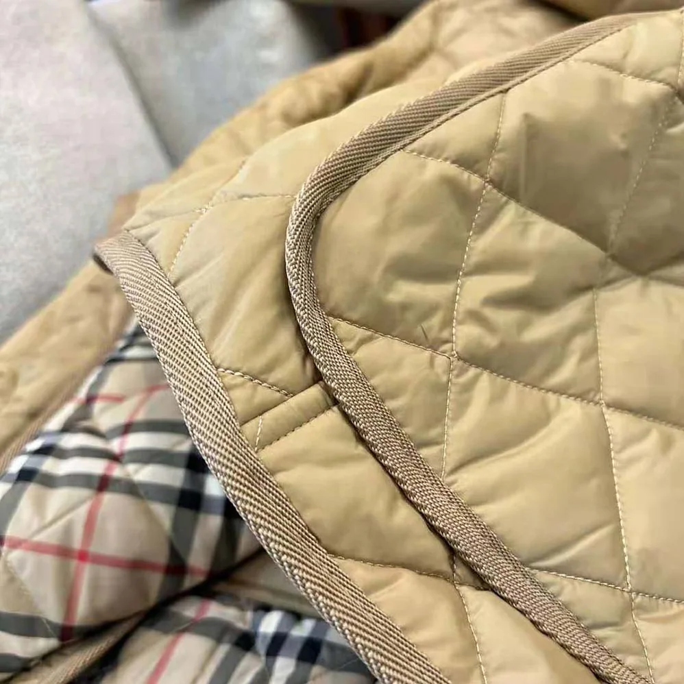 Burberry Diamond Quilted Nylon Jacket for Women in Brown Burberry Diamond Quilted Nylon Jacket for Women in Brown