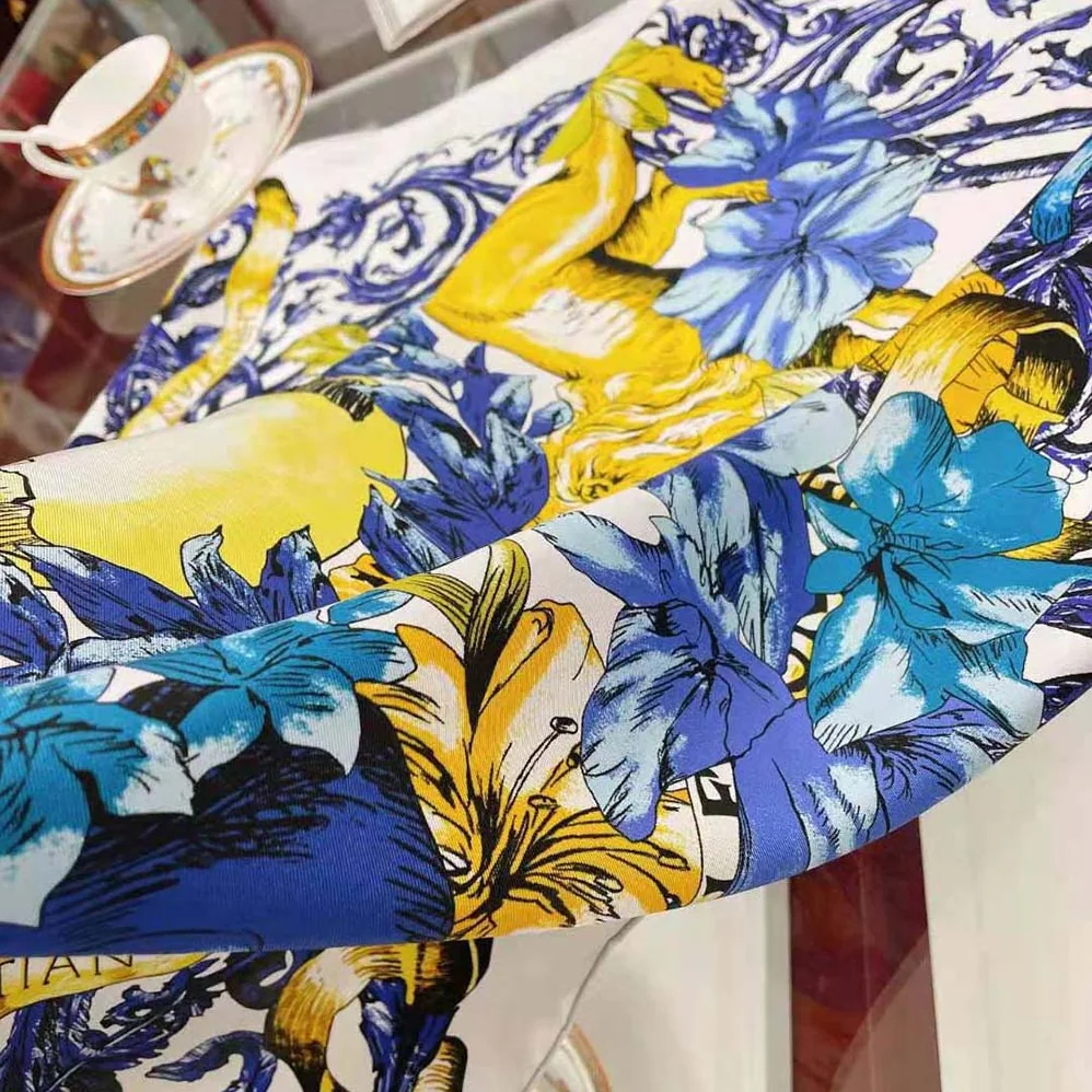 Dior Le Monde Square Scarf Multicolor Silk Twill for Women
