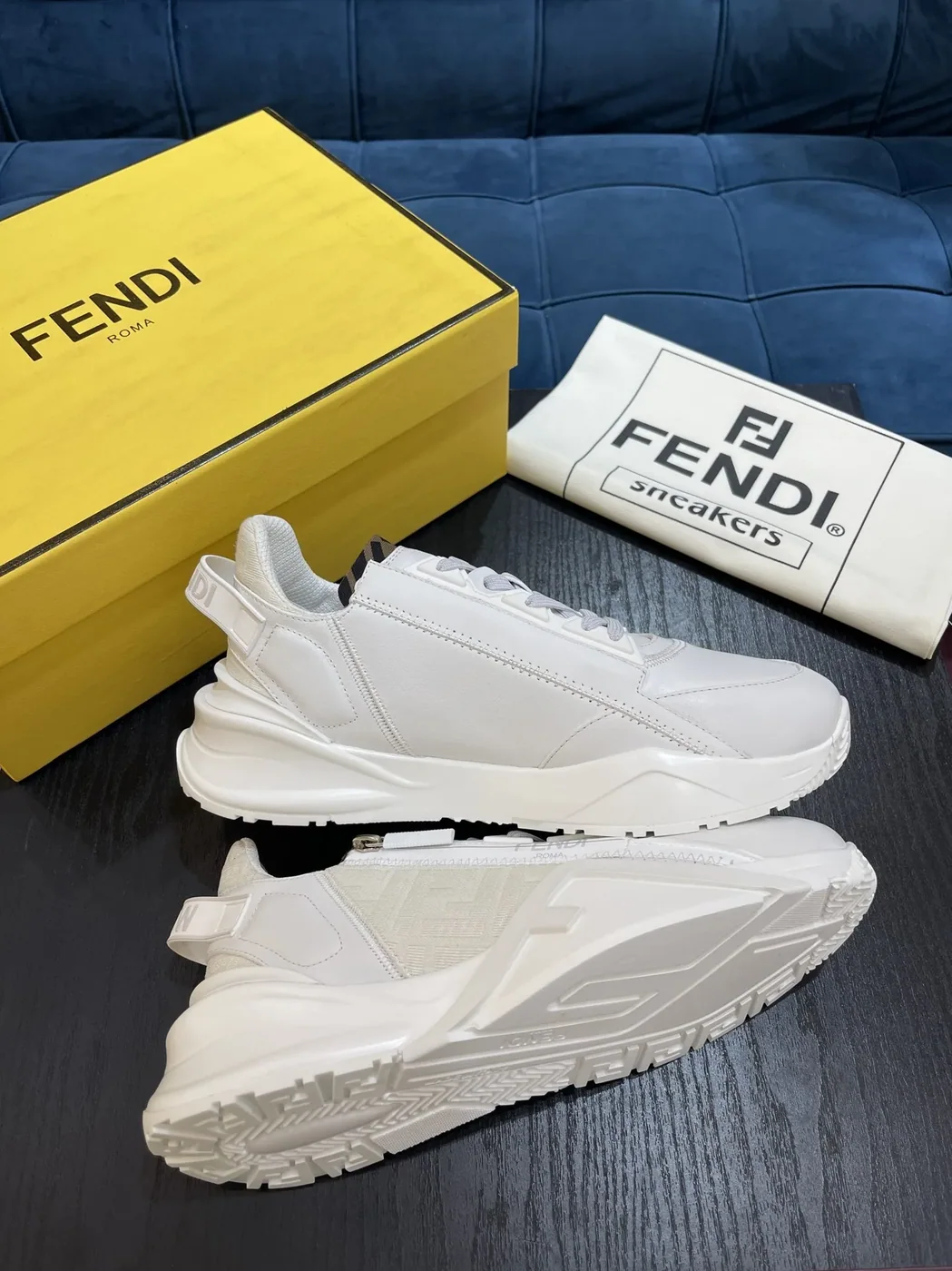 Fendi FD Flow Sneakers White 7E1392AK1QF1HGQ