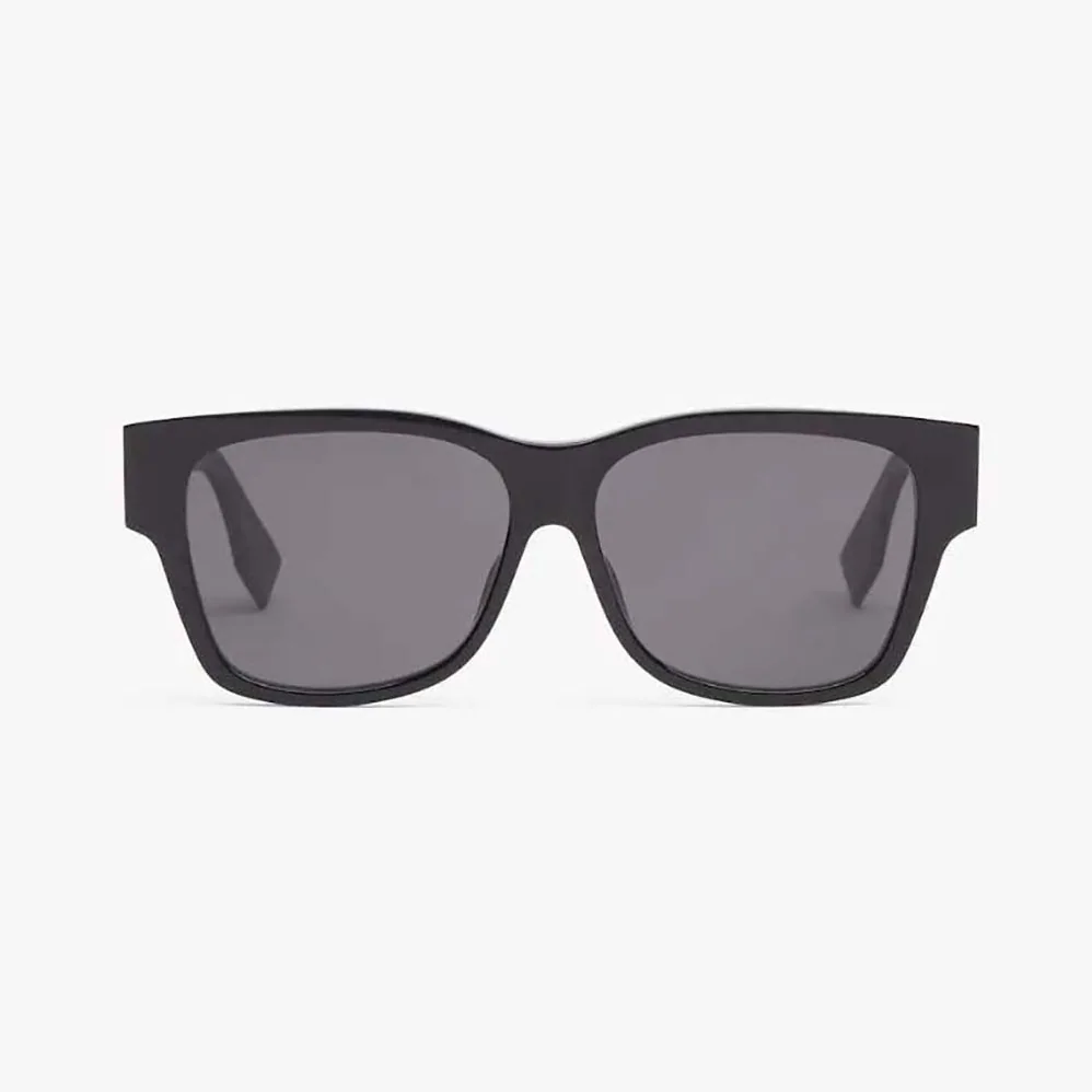Fendi O'Lock Black Acetate Sunglasses with Logo in Crystals for Women Fendi O'Lock Black Acetate Sunglasses with Logo in Crystals for Women