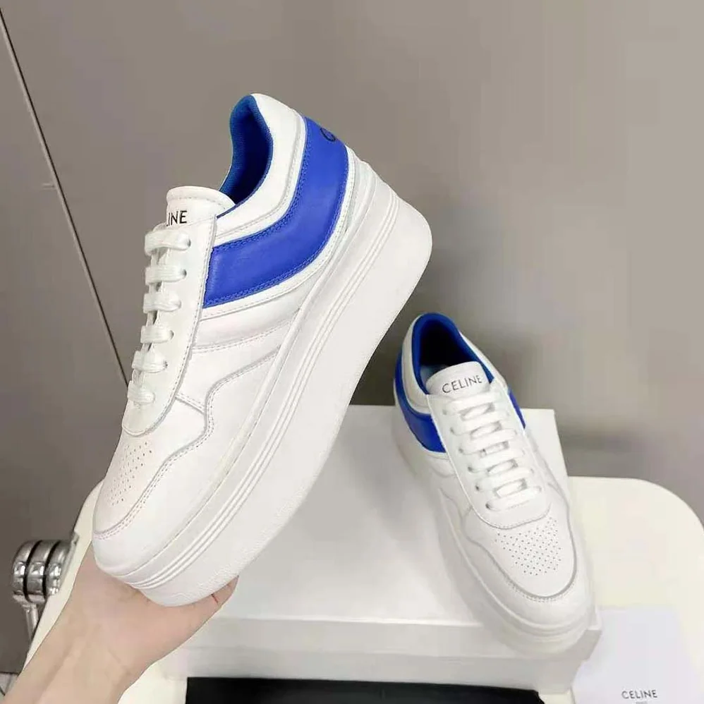 Celine Block Sneakers with Wedge in Calfskin for Women